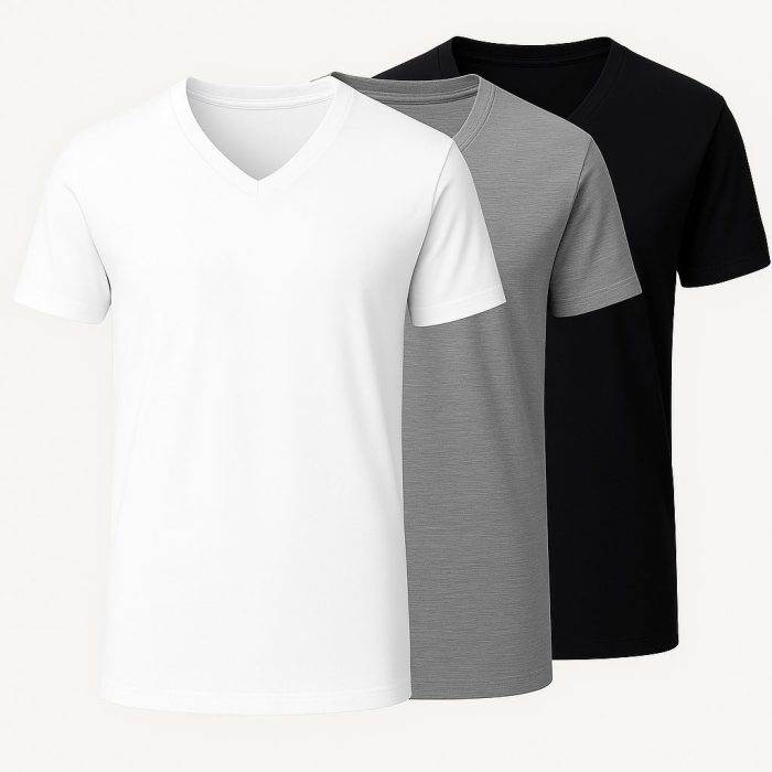 Short Sleeve V-Neck T-Shirt - Image 1